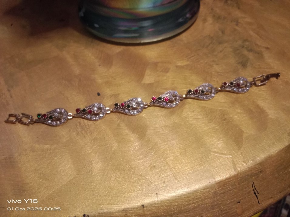 Zincir Detaylı Vintage Bileklik - Görsel 4