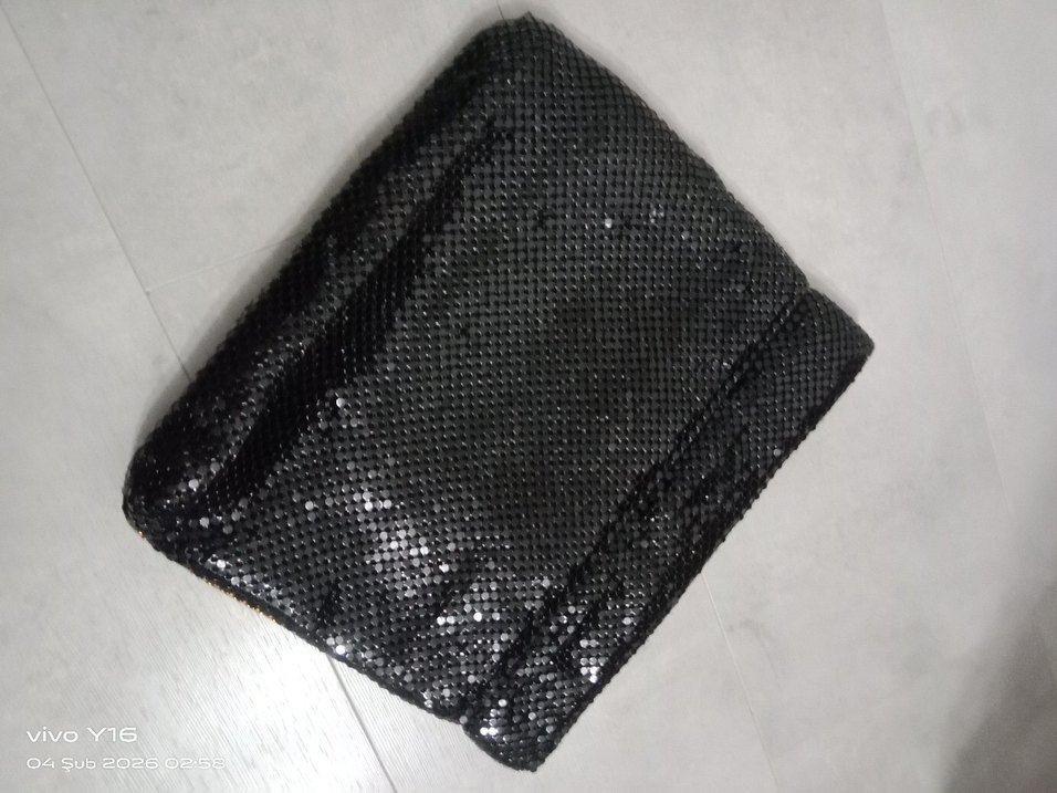 Altın Renk Yılan Desenli Kadın Portföy Çanta - Görsel 2