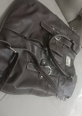 dolce Gabbana kahverengi deri derin çanta - Görsel 2