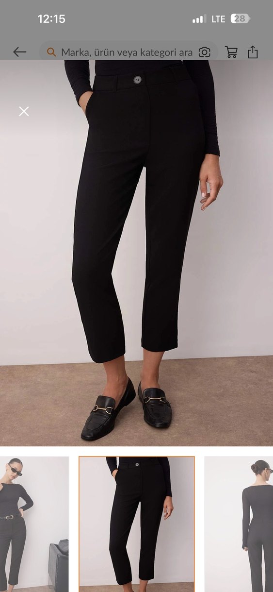 Kadın Siyah Pantolon - Görsel 3