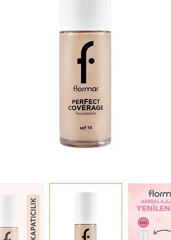 Flormar Perfect Coverage Fondöten 105 Porcelain Ivory - Görsel 2