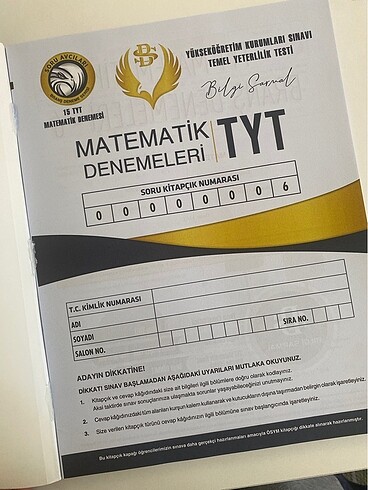  tyt matematik branş denemesi bilgi sarmal