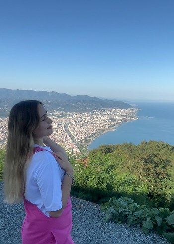 Pembe Midi Halter Yaka Kadın Tulum - Görsel 2