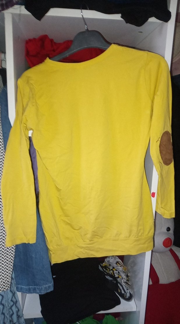 Sarı Baskılı Hamile Uzun Kollu Tişört - Görsel 4