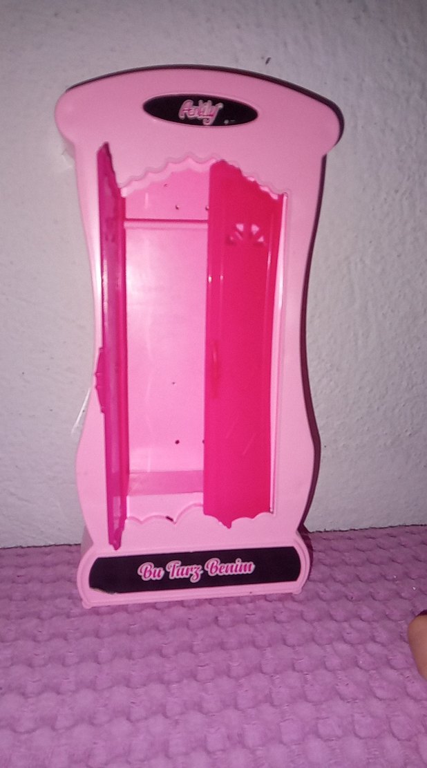 Pastel Pembe Çocuk Dolabı Oyuncak - Görsel 3