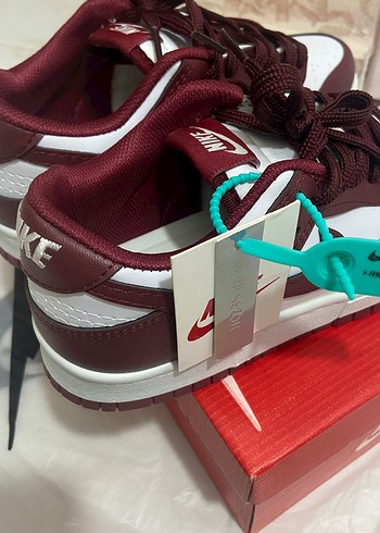 Bordo Nike Dunk Low Bağcıklı Spor Ayakkabı ( replika ) - Görsel 6