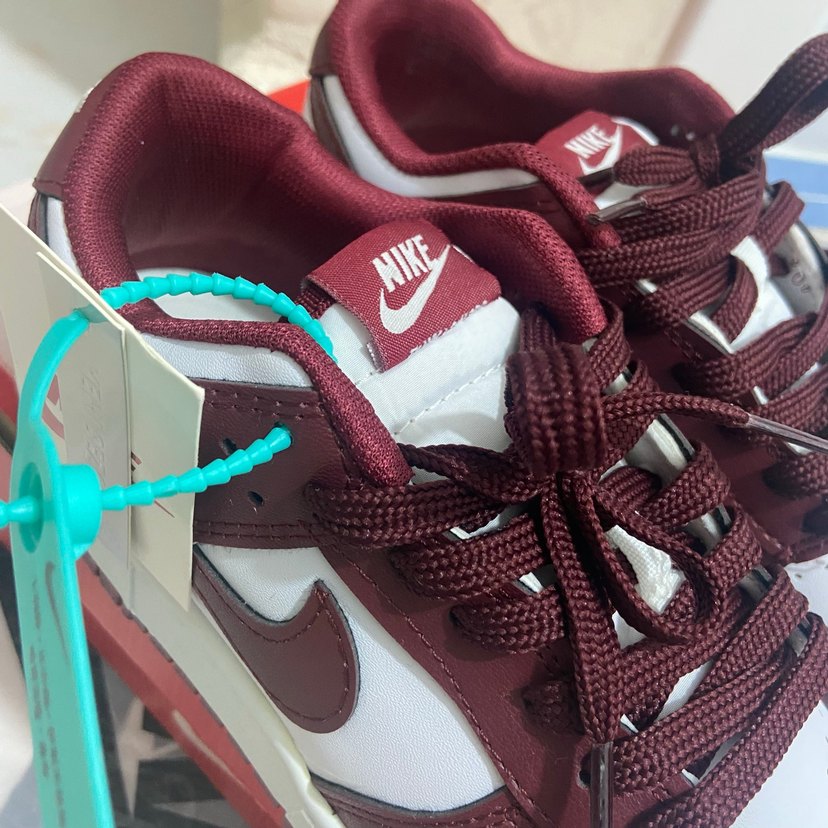 Bordo Nike Dunk Low Bağcıklı Spor Ayakkabı ( replika ) - Görsel 3