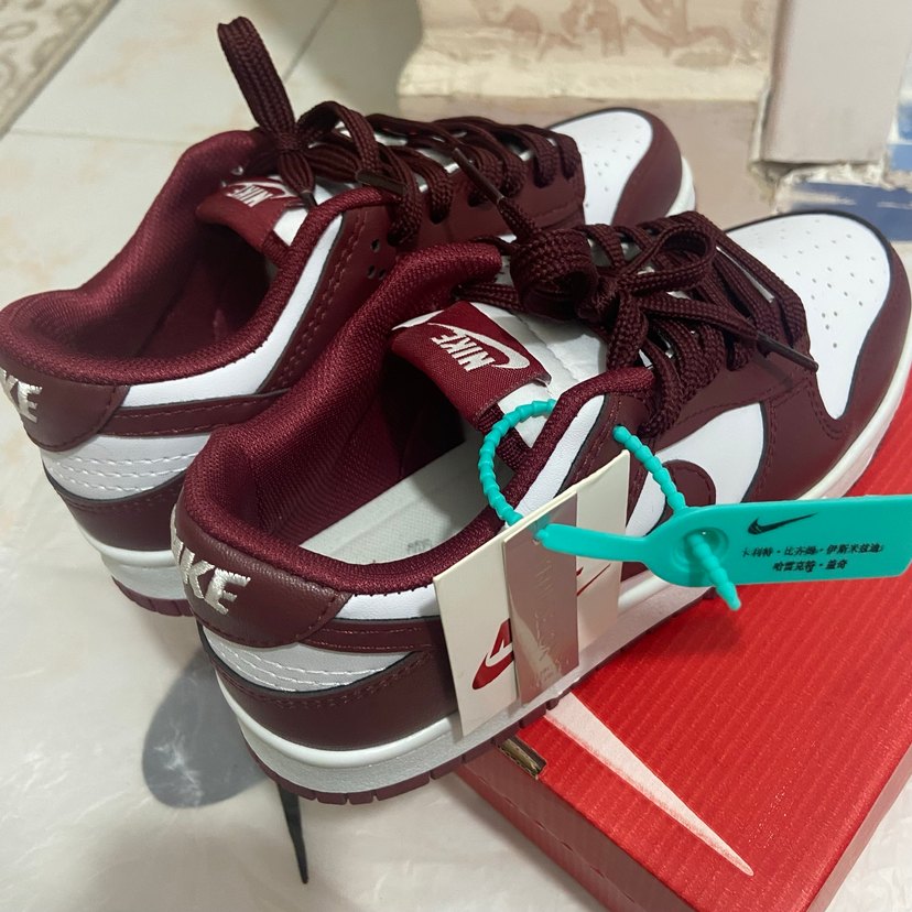 Bordo Nike Dunk Low Bağcıklı Spor Ayakkabı ( replika ) - Görsel 2