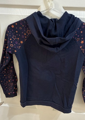 8 Yaş Beden Nakışlı Kapüşonlu Kız Sweatshirt
