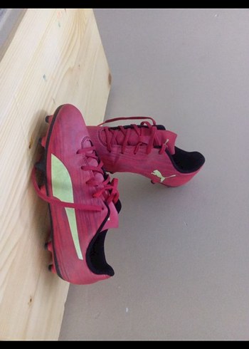 kırmızı bağcıklı Erkek  çocuk Futbol Ayakkabısı - Görsel 2