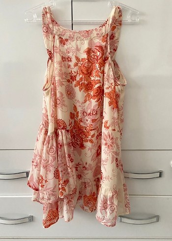 Pembe Çiçekli Fırfırlı Bluz - Görsel 4