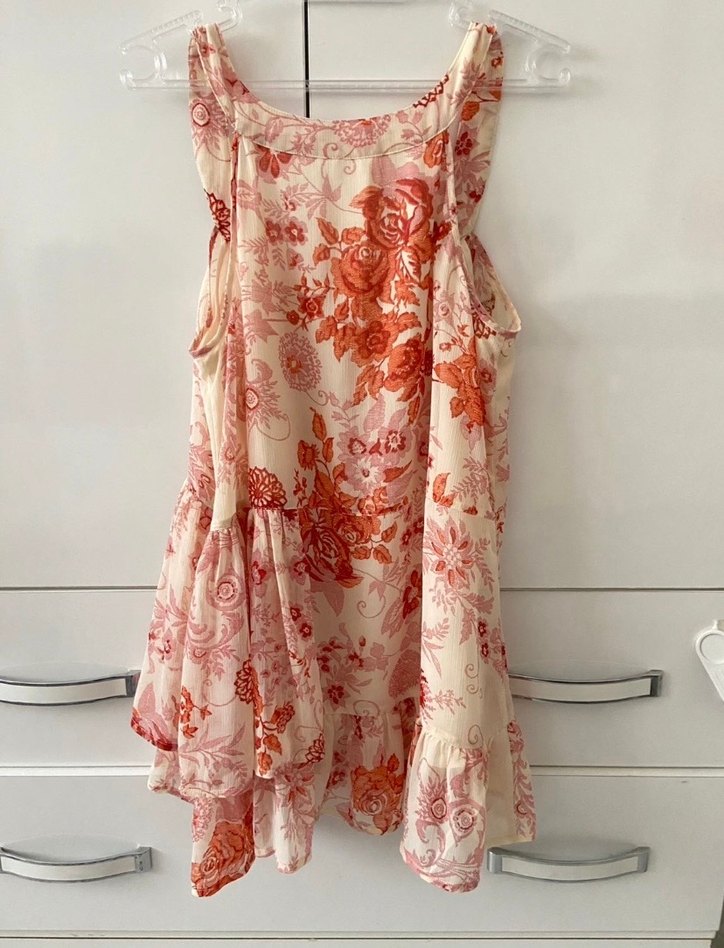 Pembe Çiçekli Fırfırlı Bluz - Görsel 4