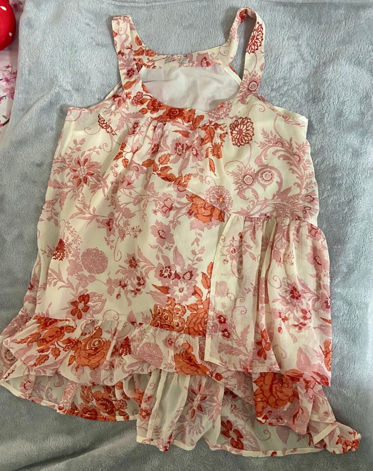 Pembe Çiçekli Fırfırlı Bluz - Görsel 2