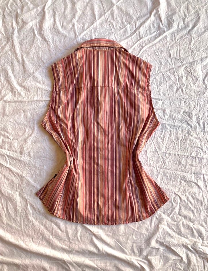 Kadın Çok Renkli Kolsuz Gömlek - Görsel 4