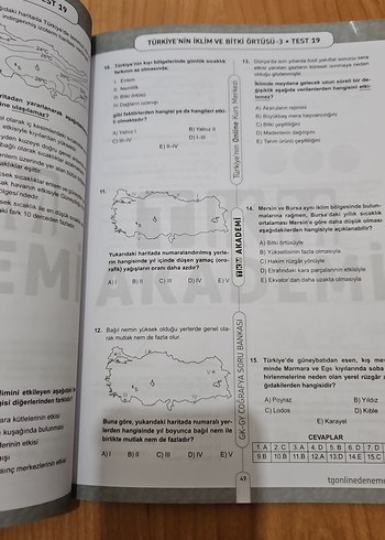 KPSS 2024 Coğrafya Çözümlü Soru Bankası - Görsel 6