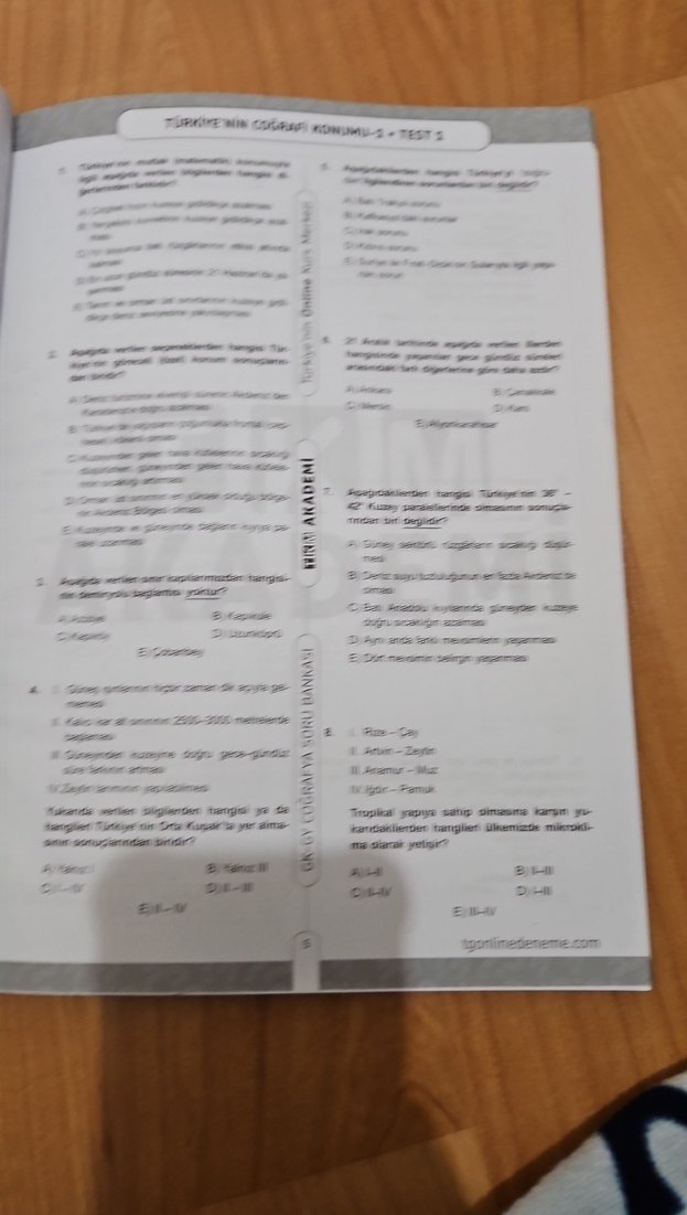 KPSS 2024 Coğrafya Çözümlü Soru Bankası - Görsel 5