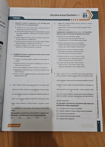 Amiral Türkçe Soru Bankası Öznur Saat Yıldırım - Görsel 5
