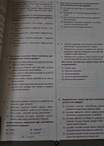 2023 ÖABT Okul Öncesi Öğretmenliği Soru Bankası İbrahim İşkar - Görsel 3