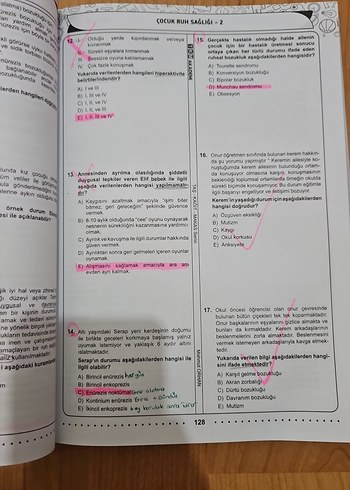 Okul Öncesi Öğretmenliği Çözümlü Soru Bankası - Görsel 9