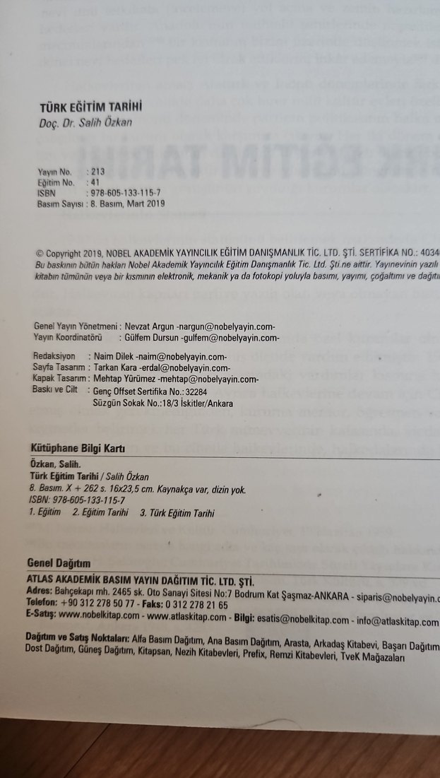 Türk Eğitim Tarihi - Doç. Dr. Salih Özkan - Görsel 2