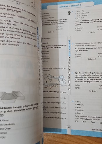Coğrafya Ags Çözümlü Deneme - Görsel 7