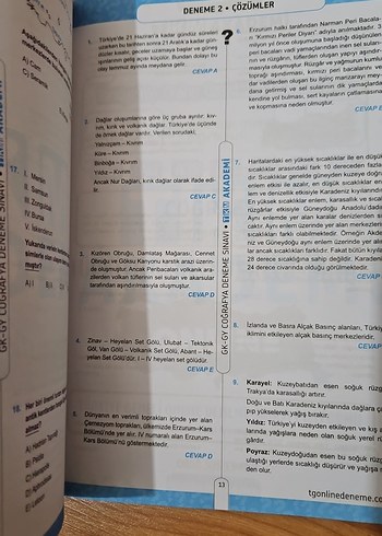 Coğrafya Ags Çözümlü Deneme - Görsel 4