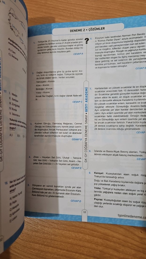 Coğrafya Ags Çözümlü Deneme - Görsel 4
