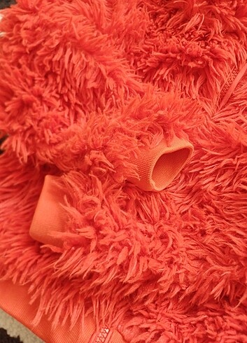 6 yaş pelus narciçegi kürklü kız çocuk ceket - Görsel 6