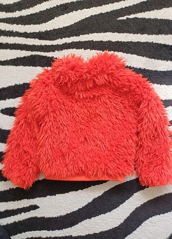 6 yaş pelus narciçegi kürklü kız çocuk ceket - Görsel 7