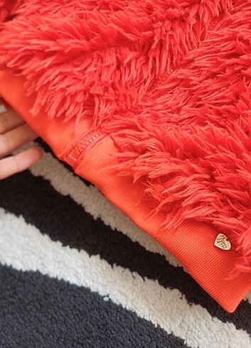 6 yaş pelus narciçegi kürklü kız çocuk ceket - Görsel 9