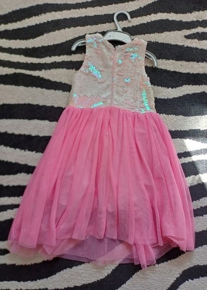 Payetli pembe tütü abiye elbise - Görsel 4