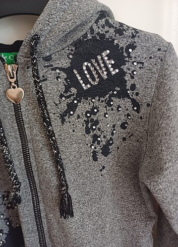 4-5 yaş cichlid kız çocuk sweatshirt  - Görsel 5