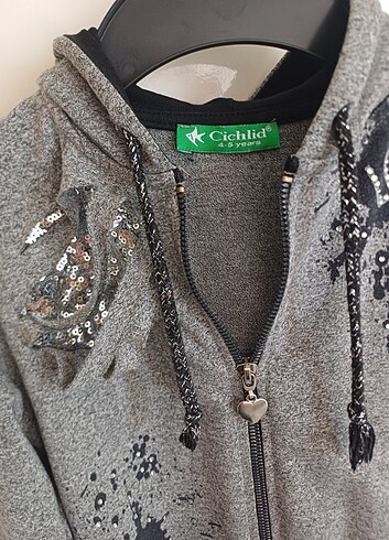 4-5 yaş cichlid kız çocuk sweatshirt  - Görsel 7