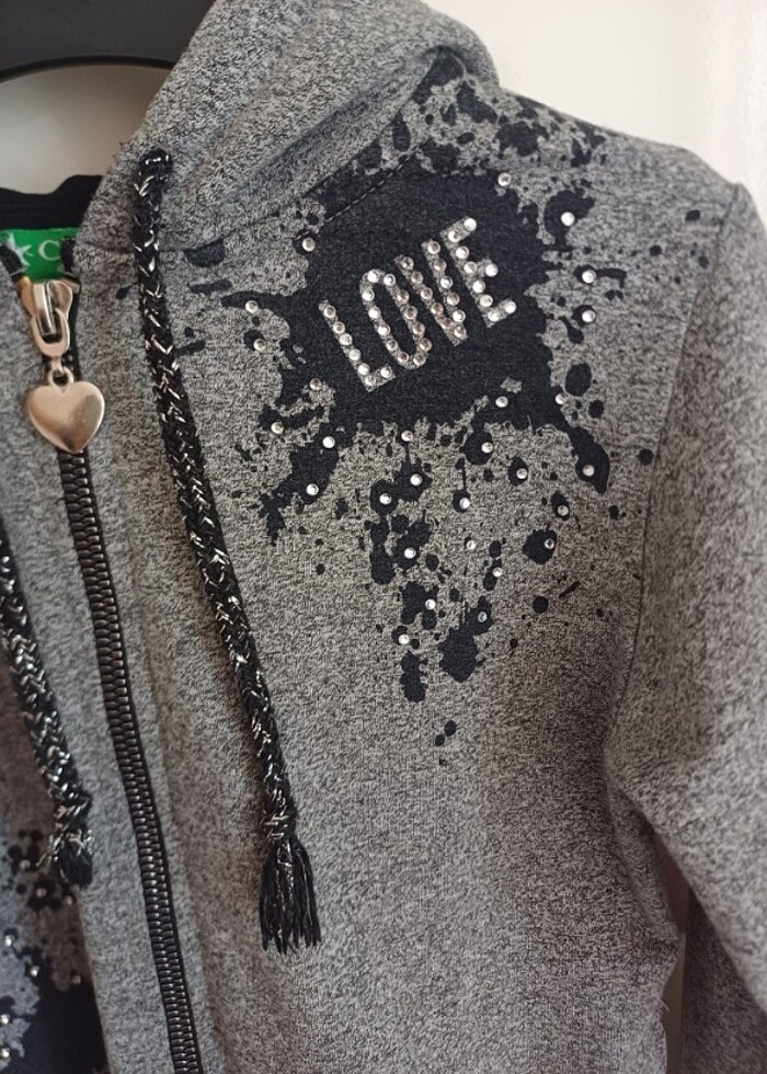 4-5 yaş cichlid kız çocuk sweatshirt  - Görsel 5