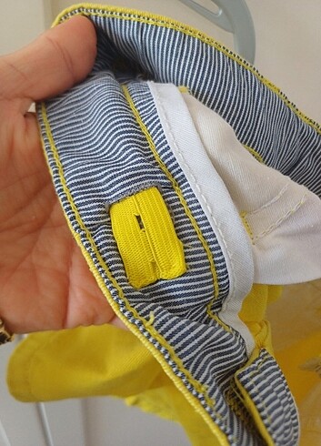 5-6 yaş sarı kız çocuk koton şort  - Görsel 7