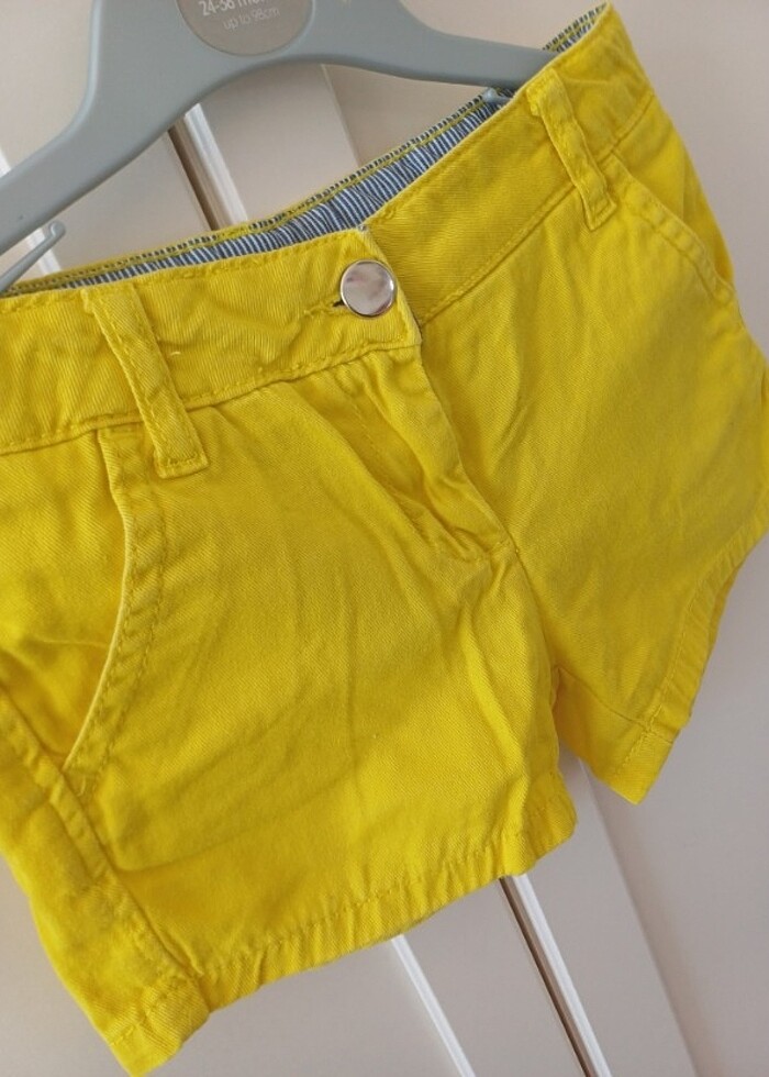 5-6 yaş sarı kız çocuk koton şort  - Görsel 3