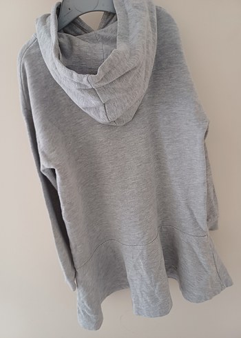 Gri kız çocuk Uzun Kollu mango Sweatshirt Elbise - Görsel 4