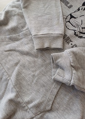 Gri kız çocuk Uzun Kollu mango Sweatshirt Elbise - Görsel 10