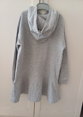 Gri kız çocuk Uzun Kollu mango Sweatshirt Elbise - Görsel 3