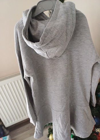 Gri kız çocuk Uzun Kollu mango Sweatshirt Elbise - Görsel 7