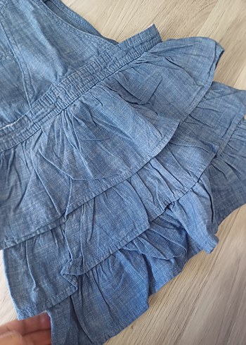 Kız Çocuk Kot Kumaş Fırfırlı Elbise H&M - Görsel 13