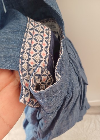 Kız Çocuk Kot Kumaş Fırfırlı Elbise H&M - Görsel 7