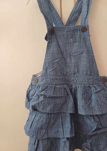 Kız Çocuk Kot Kumaş Fırfırlı Elbise H&M - Görsel 5