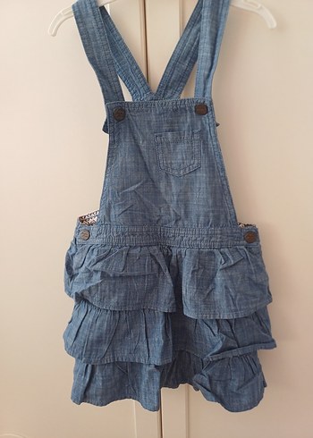 Kız Çocuk Kot Kumaş Fırfırlı Elbise H&M - Görsel 4