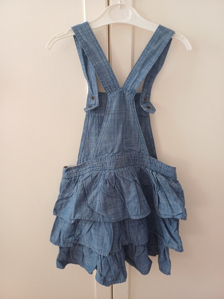 Kız Çocuk Kot Kumaş Fırfırlı Elbise H&M - Görsel 2