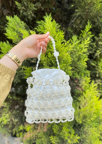 Beden beyaz Renk Flower çanta