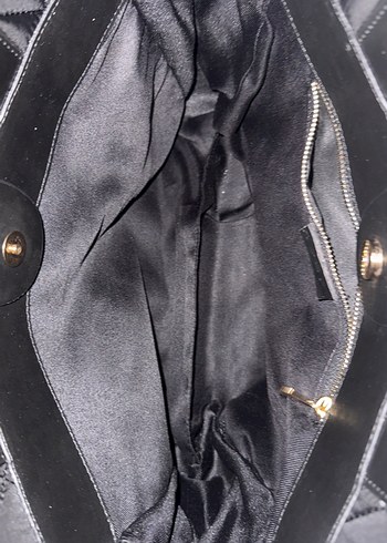 Zincir Detaylı Siyah Deri Kadın Çanta - Görsel 3