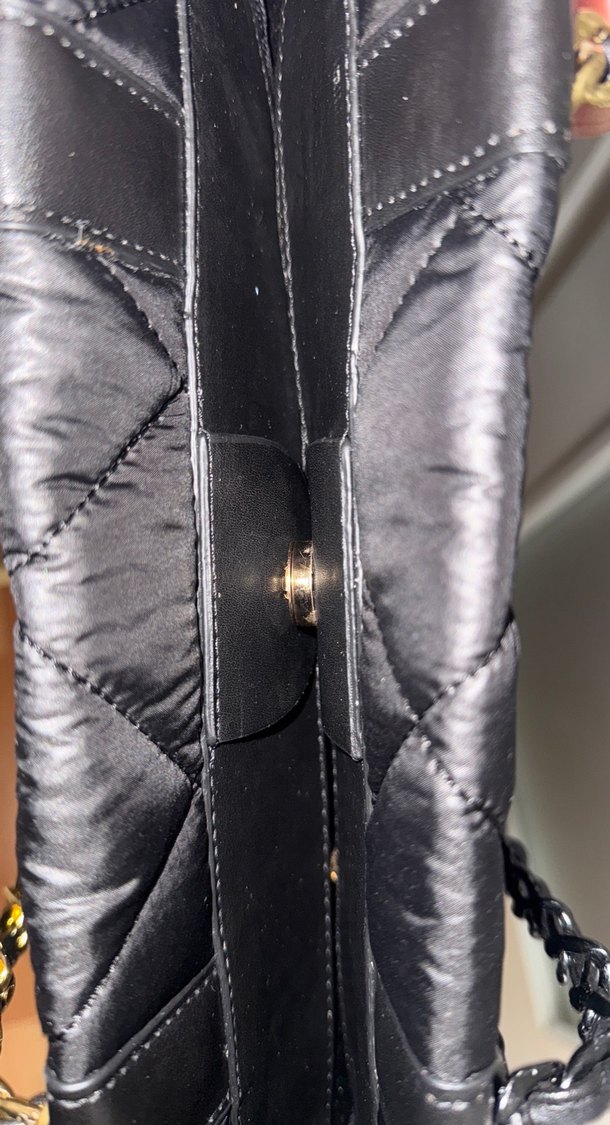 Zincir Detaylı Siyah Deri Kadın Çanta - Görsel 4