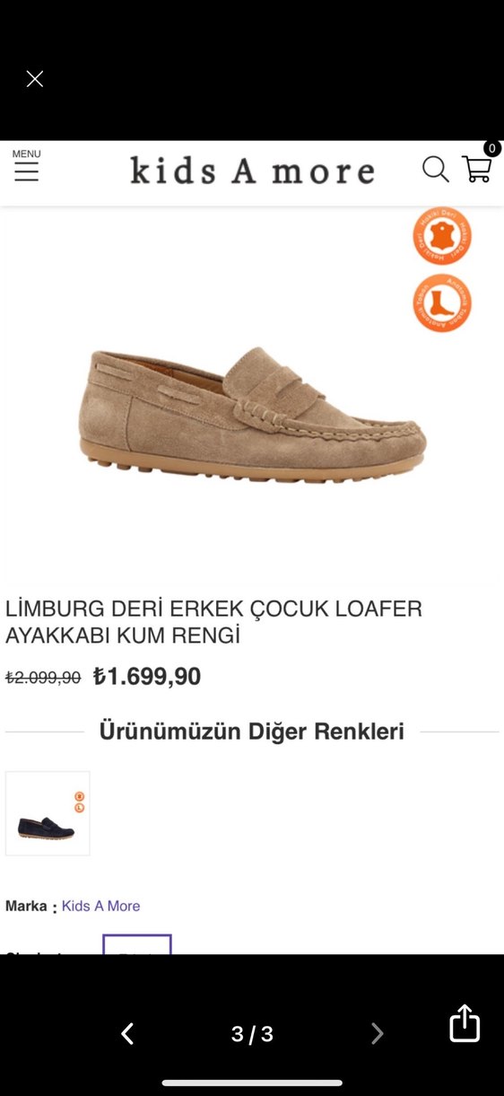 Deri erkek çocuk ayakkabısı kids amore - Görsel 2