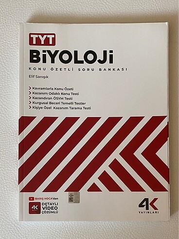 4K Yayınları Konu Özetli Tyt Biyoloji Soru Bankası